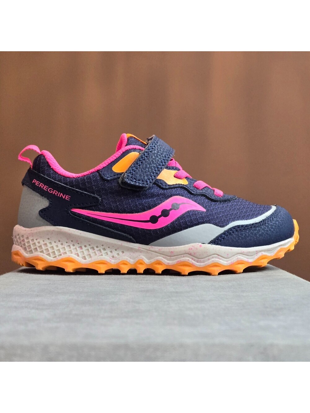 Saucony Peregrine KDZ AC Shield - Navy / Pink (SY126G04) Child's Size 12.5C WIDE